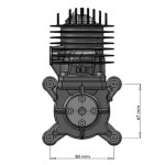 Hot Sales DLE55 55CC GAS Engine for RC Airplane Fixed Wing Model Single Stroke Two Exhaust Wind Cold Hands Start After Stroke